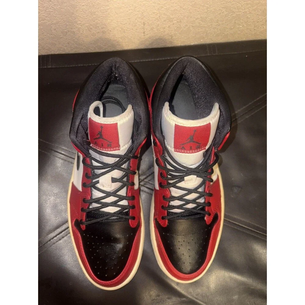 Nike Air Jordan Mid “Chicago Black Toe” Black/Red/White Men’s Size 9 No Box